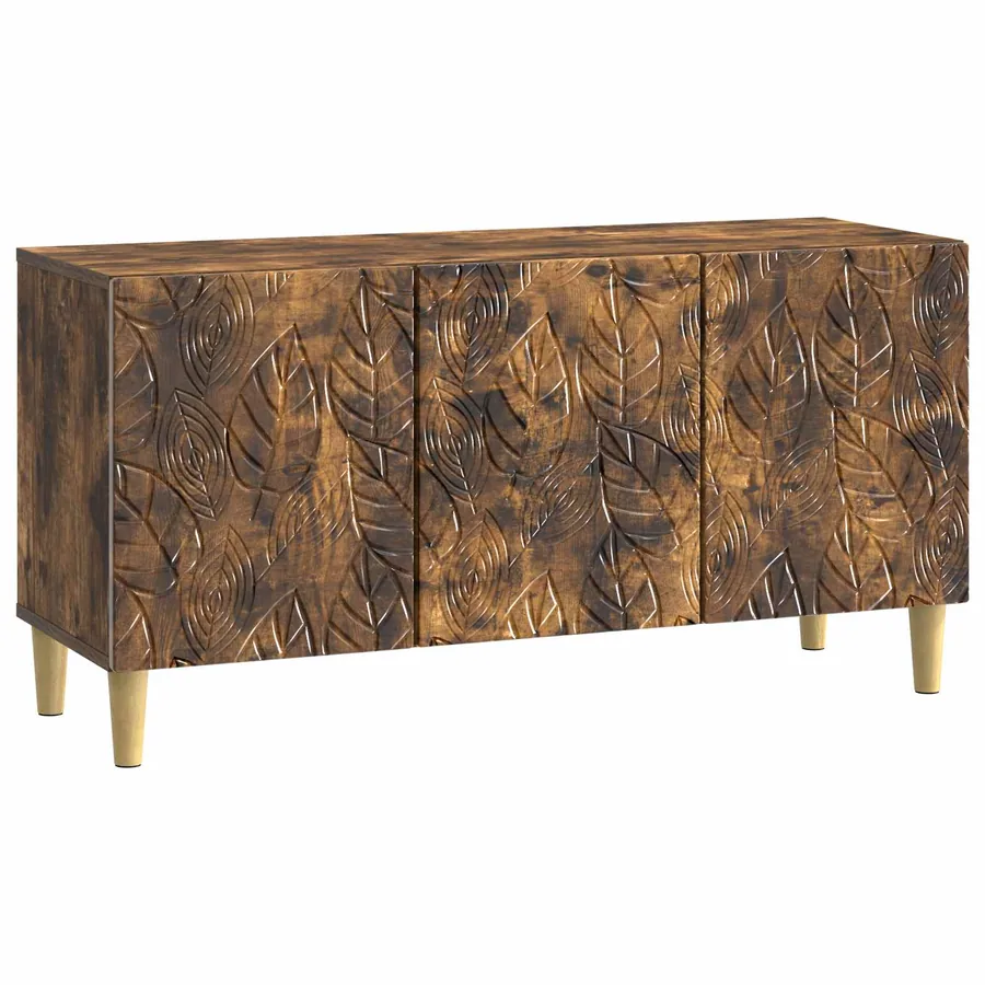Meuble TV 99 x 34,5 x 50 cm Chêne fumé Bois d'ingénierie - 2