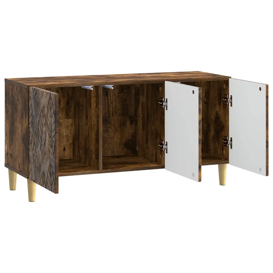 Meuble TV 99 x 34,5 x 50 cm Chêne fumé Bois d'ingénierie - 4