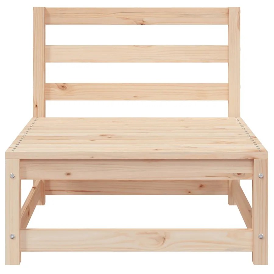 Canapé de jardin sans accoudoirs repose-pieds bois pin massif - 6