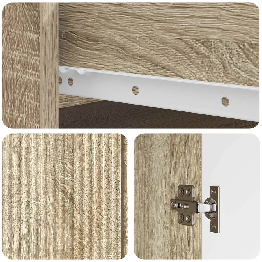 Buffet Chêne Sonoma 66 x 34,5 x 90 cm Bois d'ingénierie - 9