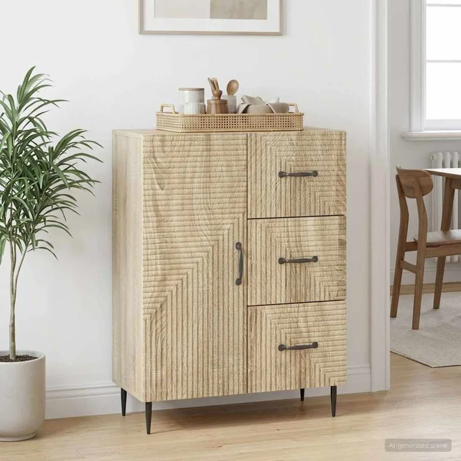 Buffet Chêne Sonoma 66 x 34,5 x 89,5 cm Bois d'ingénierie