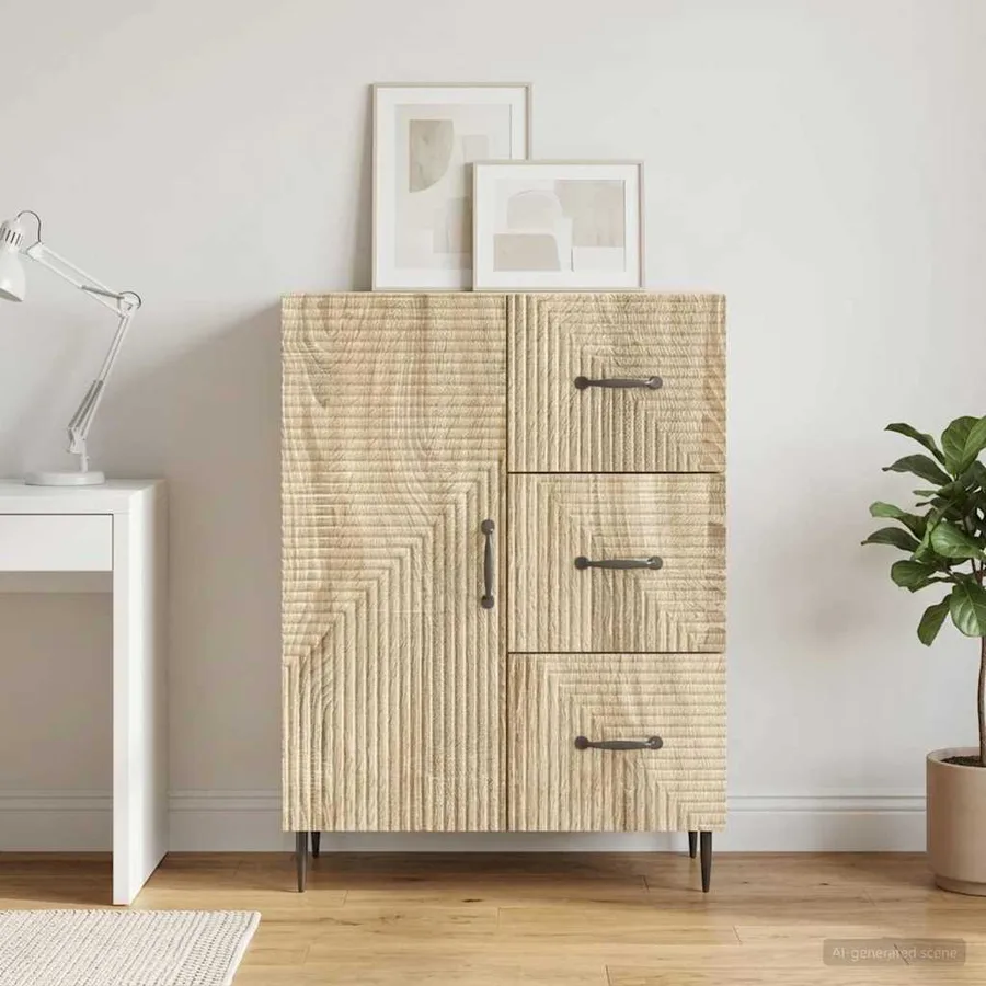 Buffet Chêne Sonoma 66 x 34,5 x 89,5 cm Bois d'ingénierie - 4