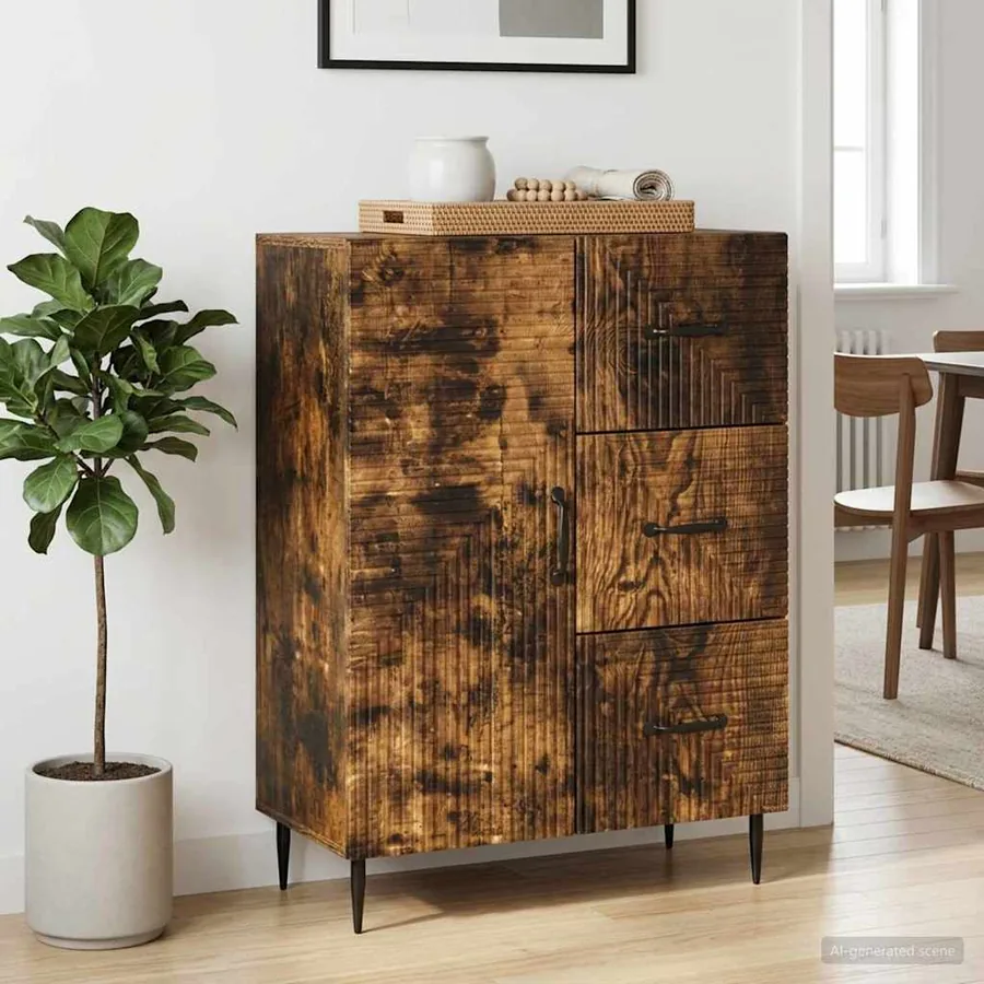 Buffet Chêne fumé 66 x 34,5 x 89,5 cm Bois d'ingénierie