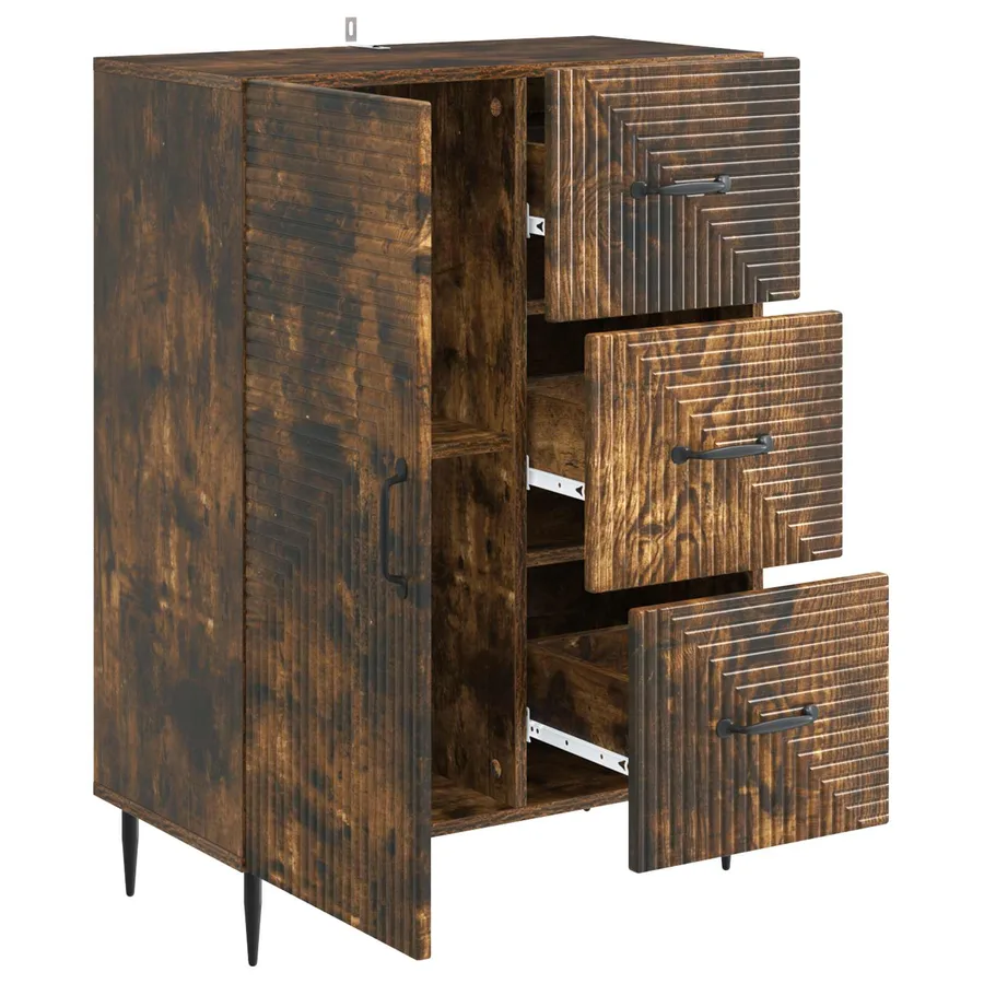 Buffet Chêne fumé 66 x 34,5 x 89,5 cm Bois d'ingénierie - 5