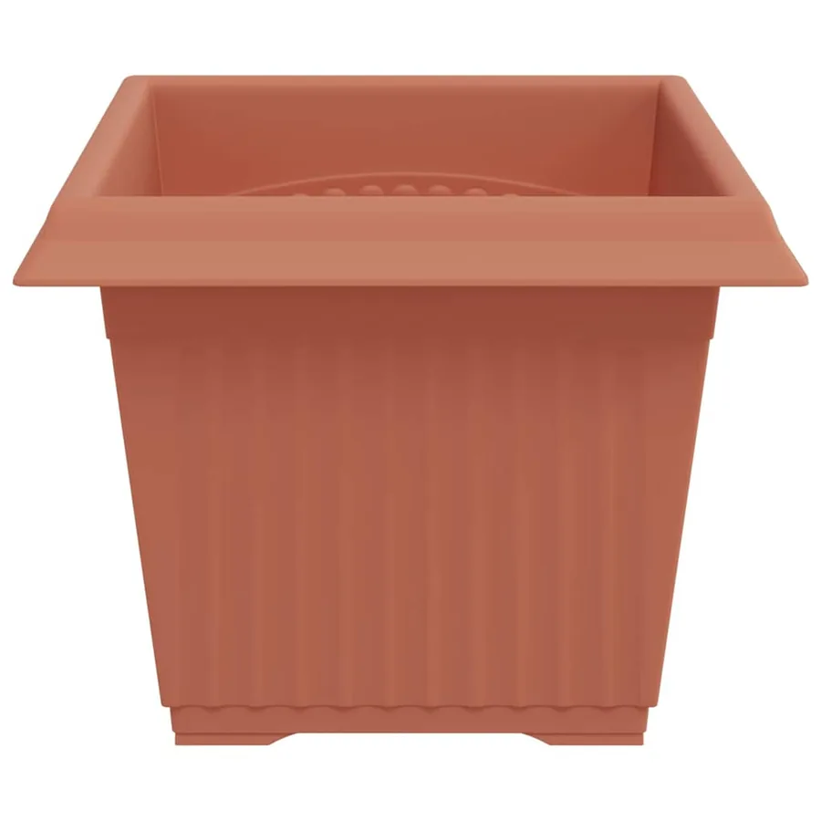 Pot de Fleurs Carré 6 pcs Rouge brique 23 x 23 x 17,5 cm - 6