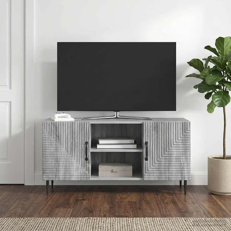 Meuble TV Sonoma gris 102 x 34,5 x 50 cm Bois d'ingénierie