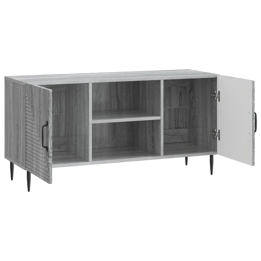 Meuble TV Sonoma gris 102 x 34,5 x 50 cm Bois d'ingénierie - 5