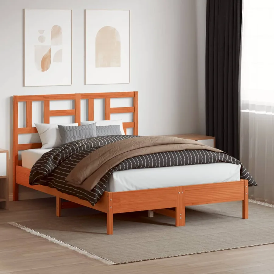 Tête de lit cire marron 180 cm bois massif de pin - 3