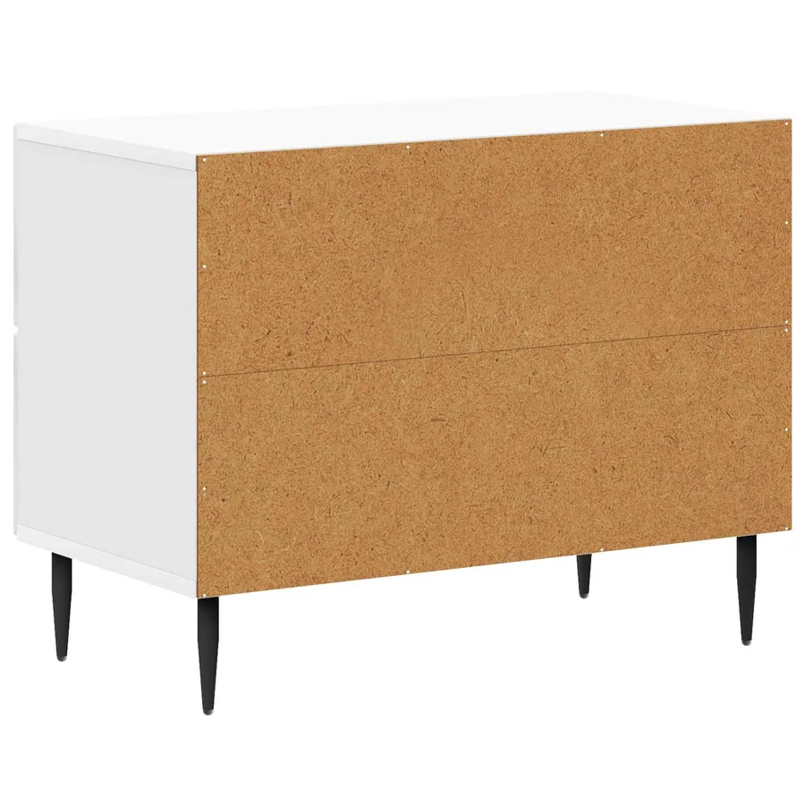 Cabinet de chevet Blanc brillant 62 x 34,5 x 47,5 cm - 7