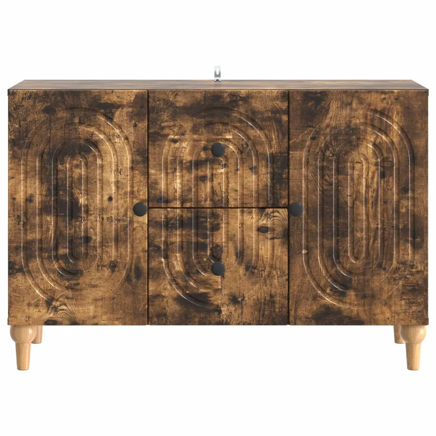 Meuble TV Chêne fumé 89 x 34,5 x 60 cm Bois d'ingénierie - 6