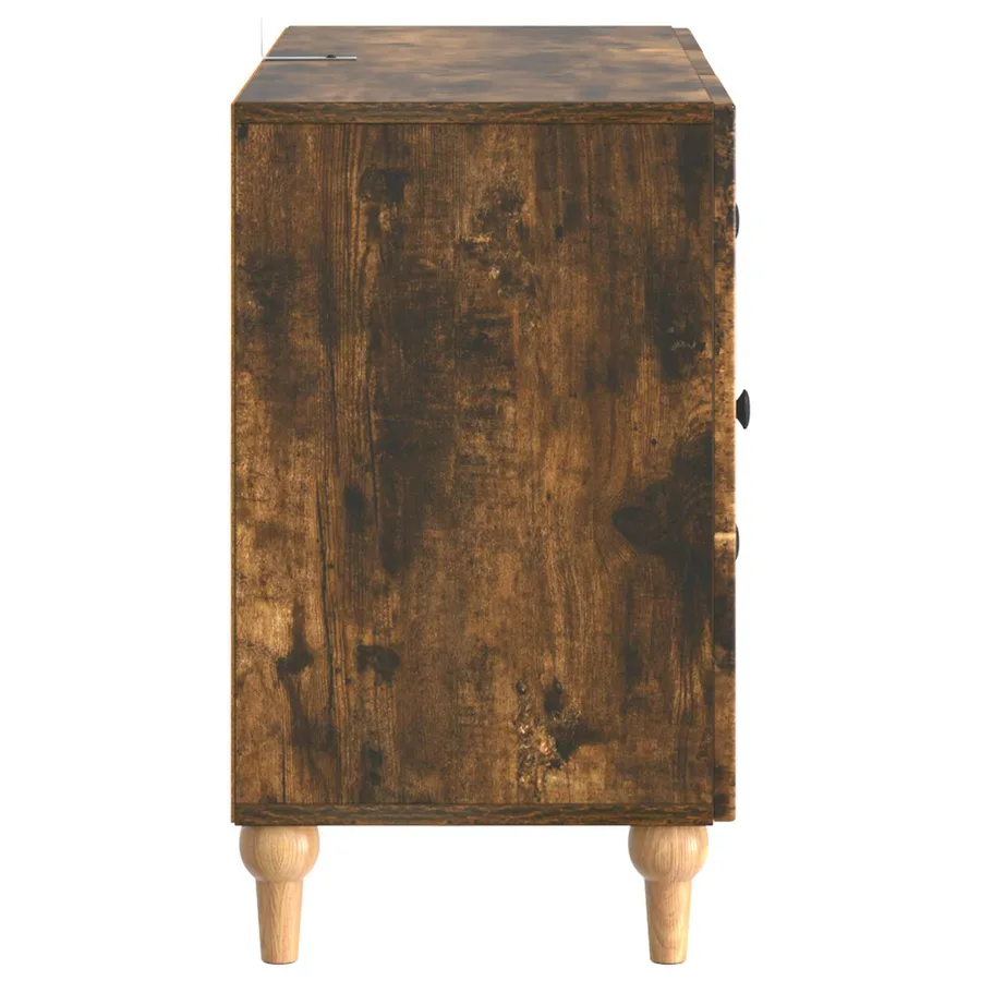 Meuble TV Chêne fumé 89 x 34,5 x 60 cm Bois d'ingénierie - 7