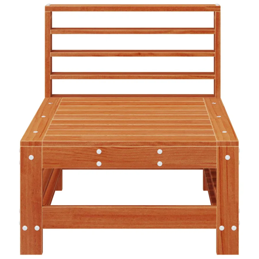 Sofa de jardin milieu Pin massif Pin brun ciré - 3