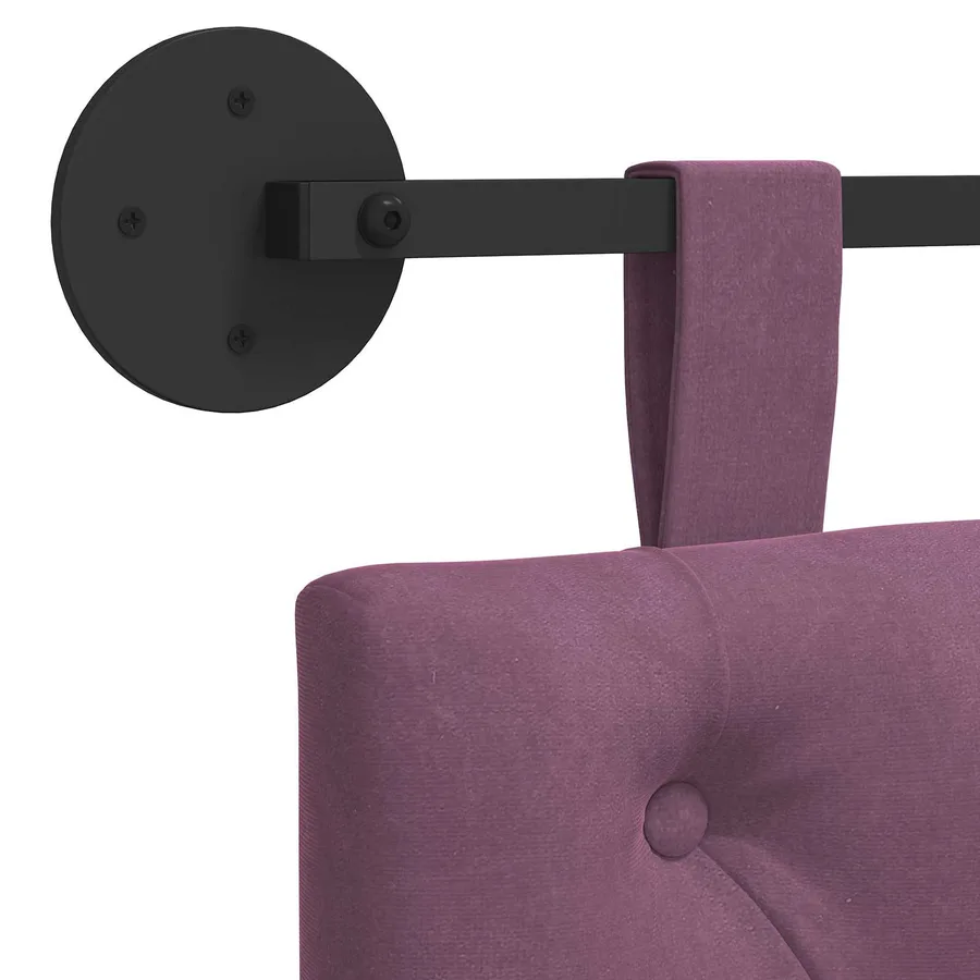 Tête de lit suspendue Avec lumière LED Pourpre Velours - 9