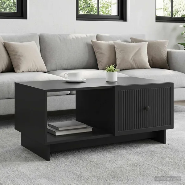 Table basse Noir 90 x 50 x 40 cm Bois d'ingénierie