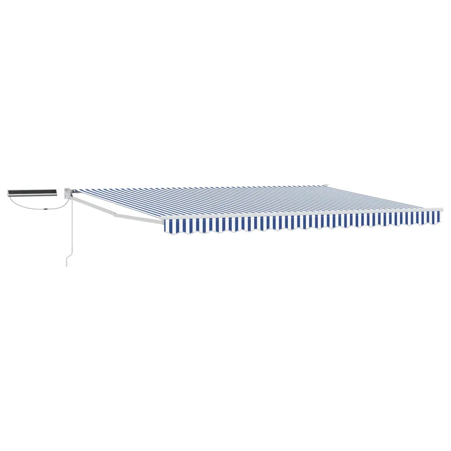 Auvent rétractable électrique Bleu et Blanc 4 × 3 m - 2