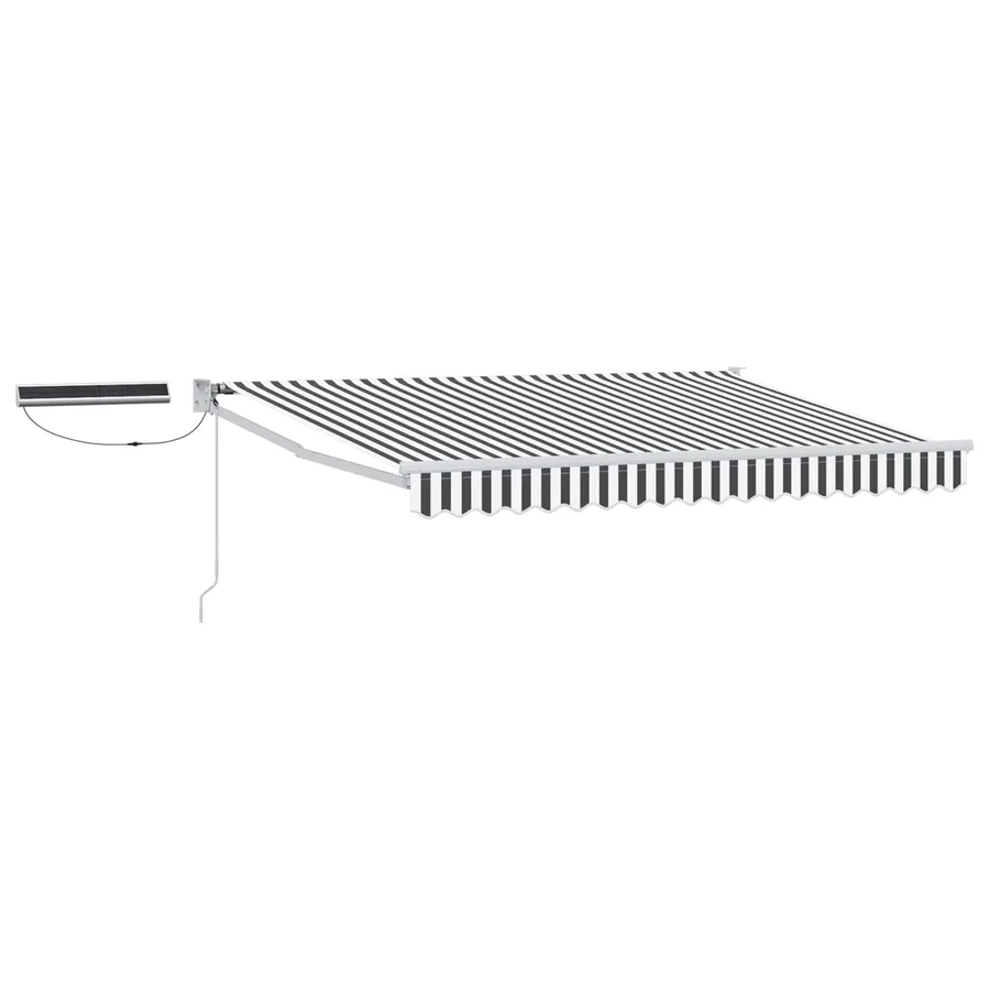 Auvent rétractable électrique Anthracite et blanc 3,5 x 2,5 m - 2