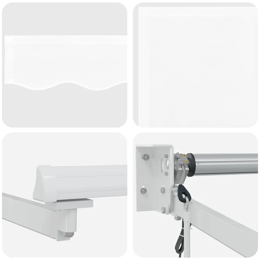 Auvent rétractable électrique Blanc 4,5 × 3 m - 9