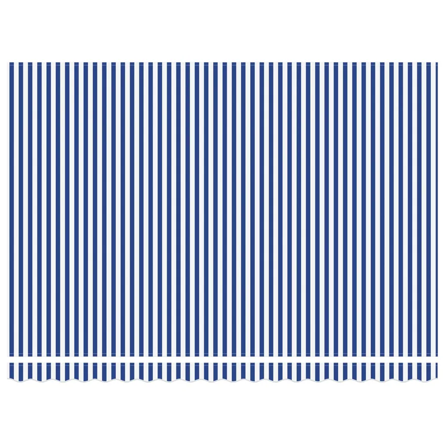 Auvent rétractable électrique Bleu et Blanc 5 x 3 m - 6