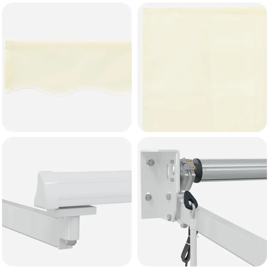 Auvent rétractable électrique Crème 5 x 3 m - 9