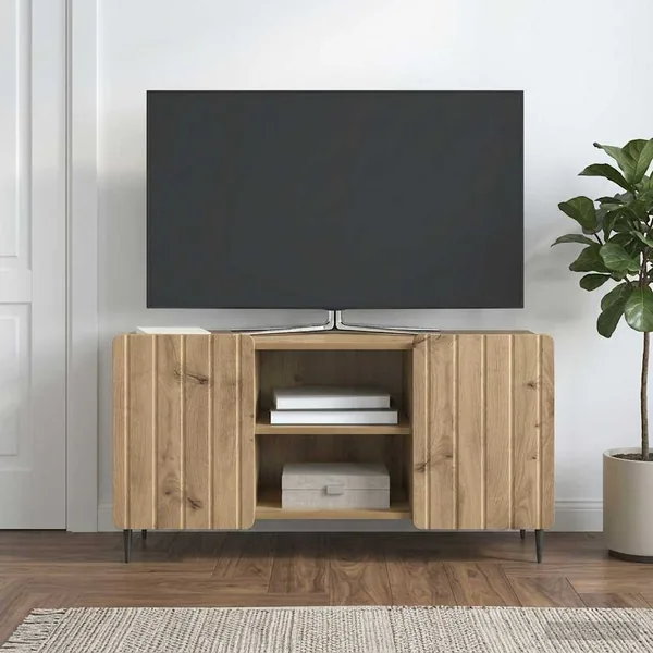 Meuble TV 102 x 34,5 x 52 cm Chêne artisanal Bois d'ingénierie