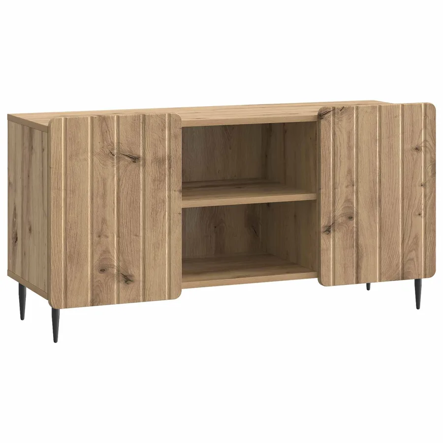 Meuble TV 102 x 34,5 x 52 cm Chêne artisanal Bois d'ingénierie - 2