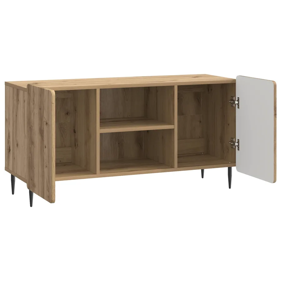Meuble TV 102 x 34,5 x 52 cm Chêne artisanal Bois d'ingénierie - 5