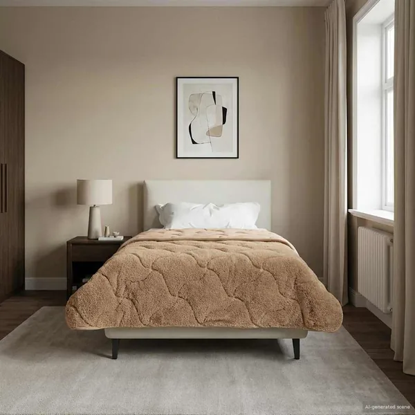 Duvet d'été simple Matelassé Taupe 140 x 220 cm