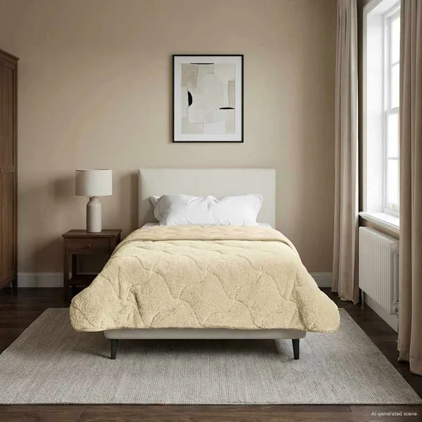 Duvet d'été simple Matelassé Crème 155 x 200 cm
