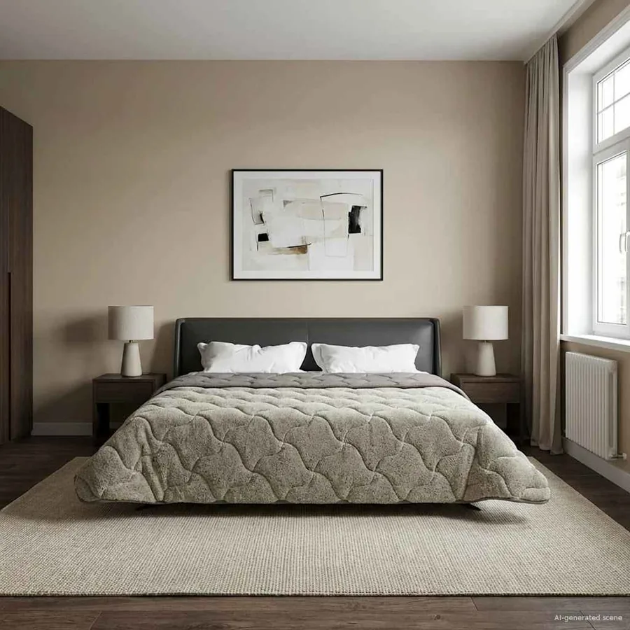 Duvet complet toute l'année Matelassé Gris clair 240 x 260 cm
