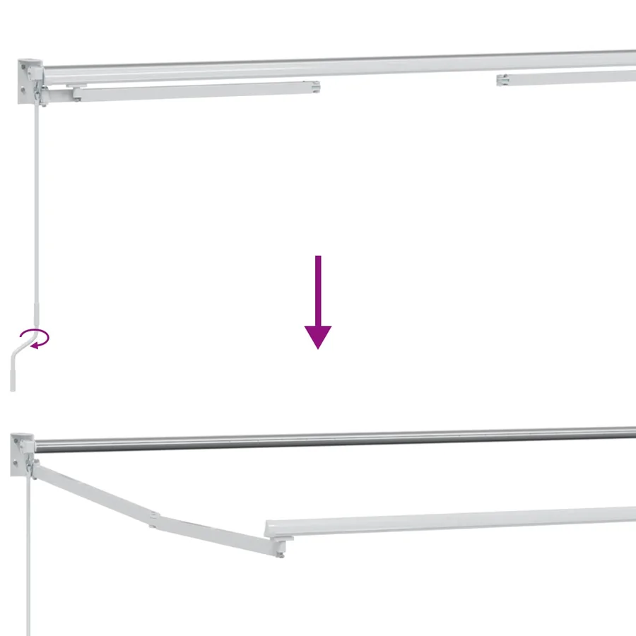 Store rétractable manuel avec LEDs 3,5 x 2 m - 11