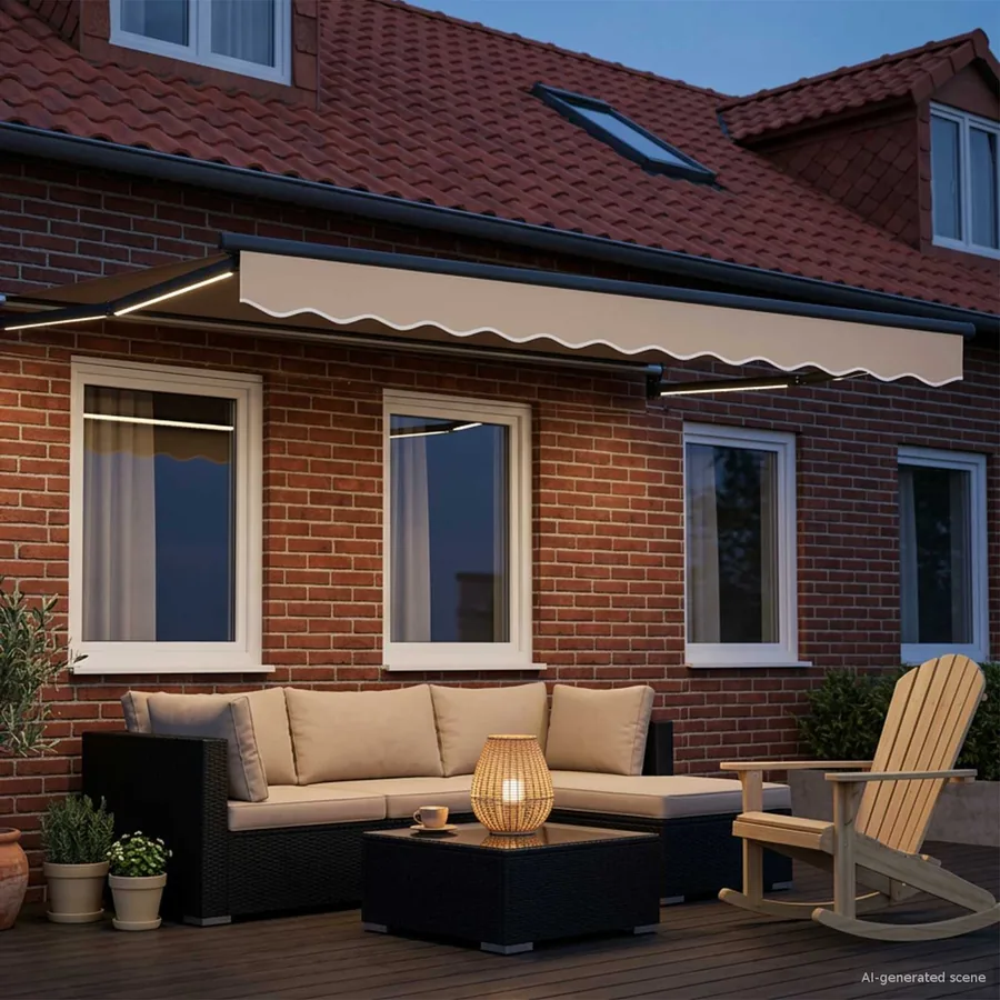 Store rétractable manuel avec LEDs 3 x 2,5 m - 3