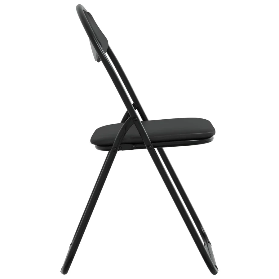 Chaise pliante 8 pcs Noir 48 x 43,5 x 81 cm Simili cuir - 6