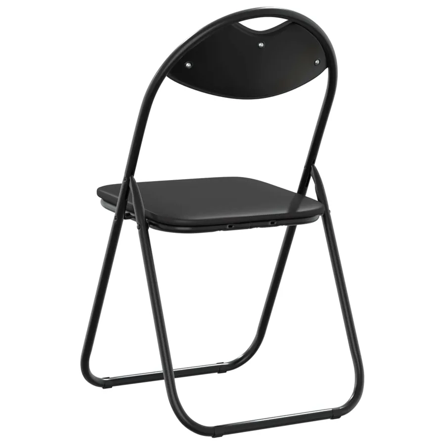 Chaise pliante 8 pcs Noir 48 x 43,5 x 81 cm Simili cuir - 7