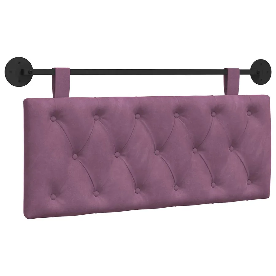 Tête de lit suspendue Avec lumière LED Pourpre Velours - 2