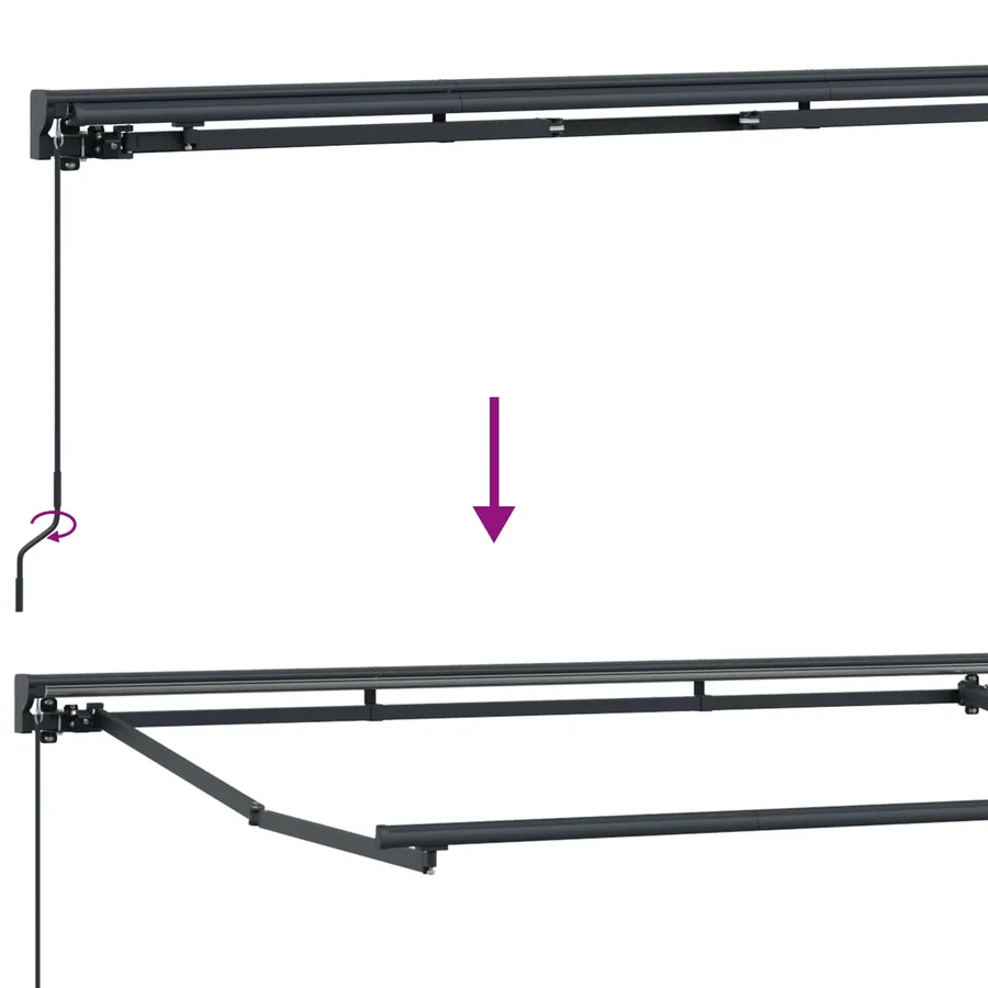 Cadre de store manuel avec LEDs 4 × 3 m - 11