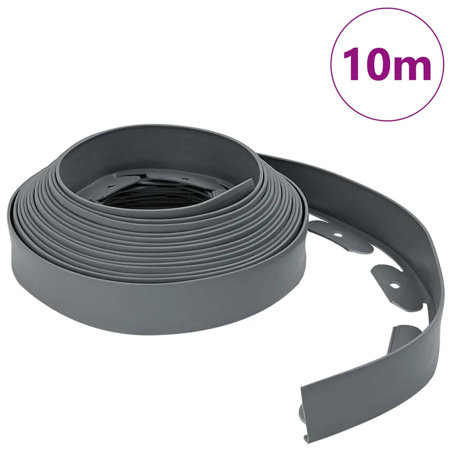 Bordures de pelouse Gris 1000 x 4 x 5 cm Plastique - 3