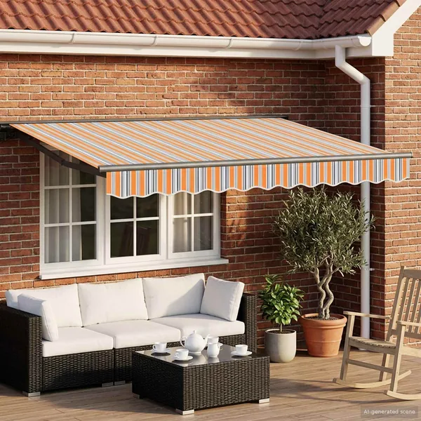 Cadre de store manuel avec LEDs 3 x 2,5 m