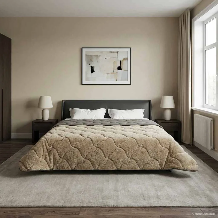 Duvet d'été simple Matelassé Gris clair 240 x 260 cm