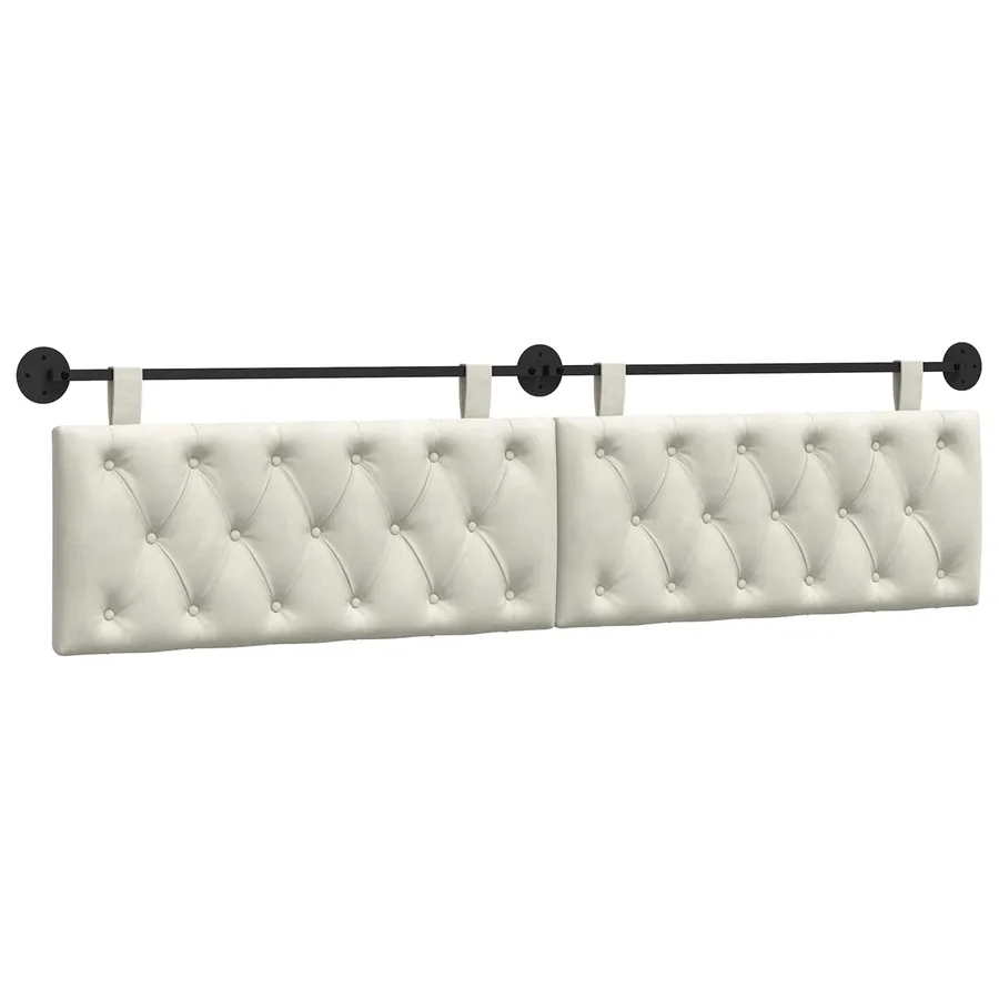 Tête de lit suspendue Avec lumière LED Crème Velours - 2