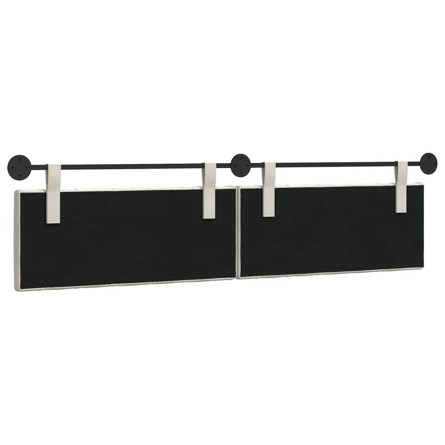Tête de lit suspendue Avec lumière LED Crème Velours - 7