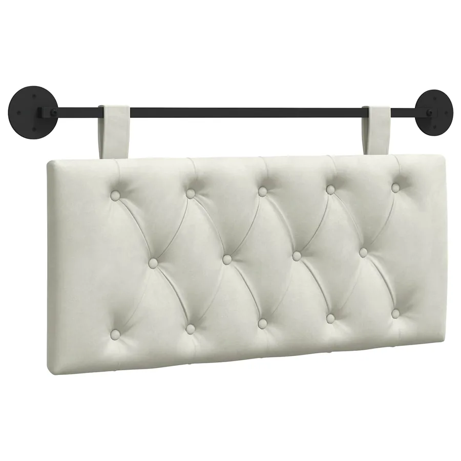 Tête de lit suspendue Avec lumière LED Crème Velours - 2