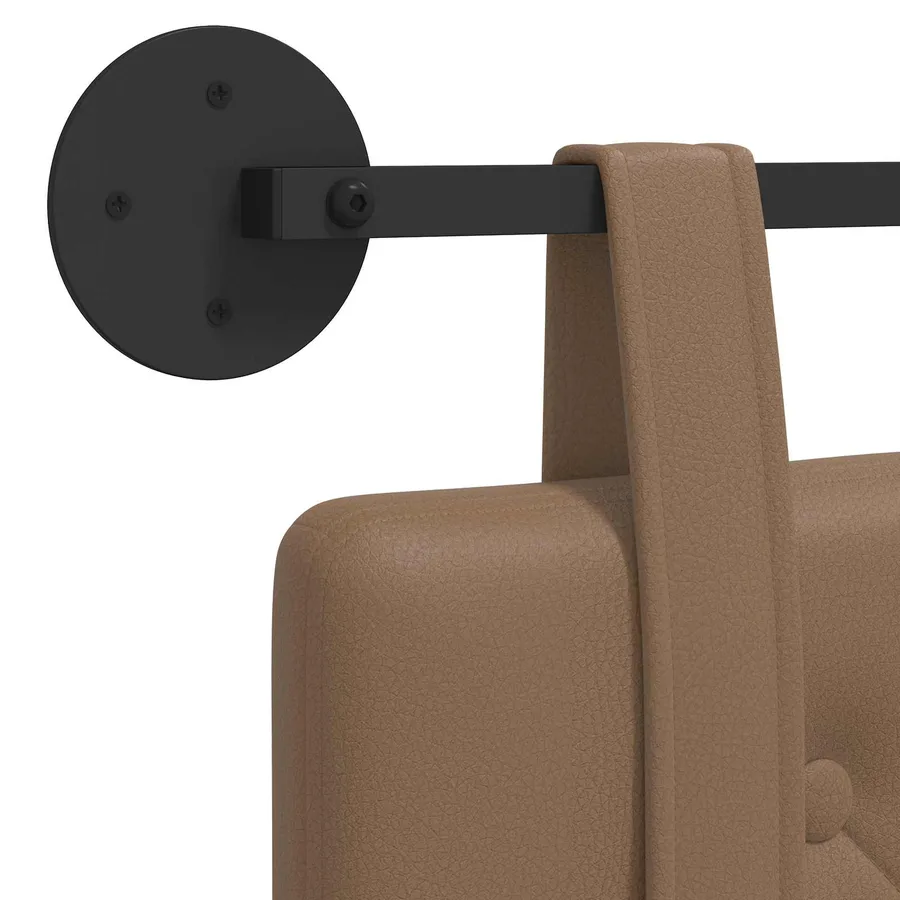 Tête de lit suspendue Cappuccino Simili cuir - 9
