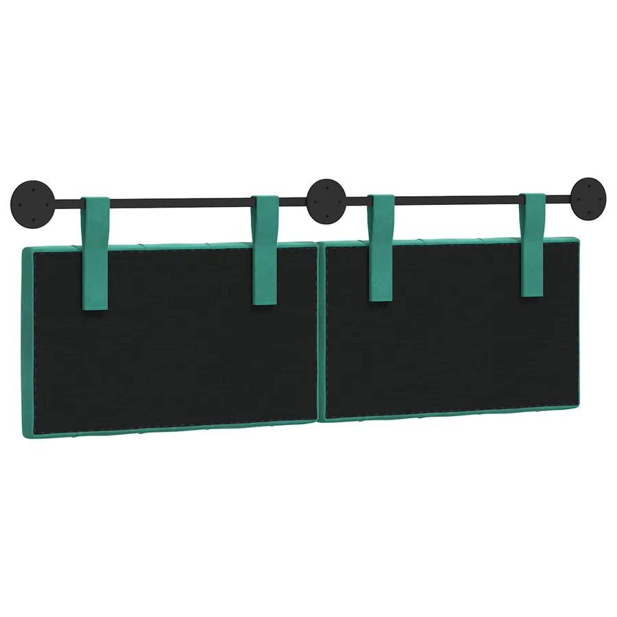 Tête de lit suspendue Avec lumière LED Turquoise Velours - 7