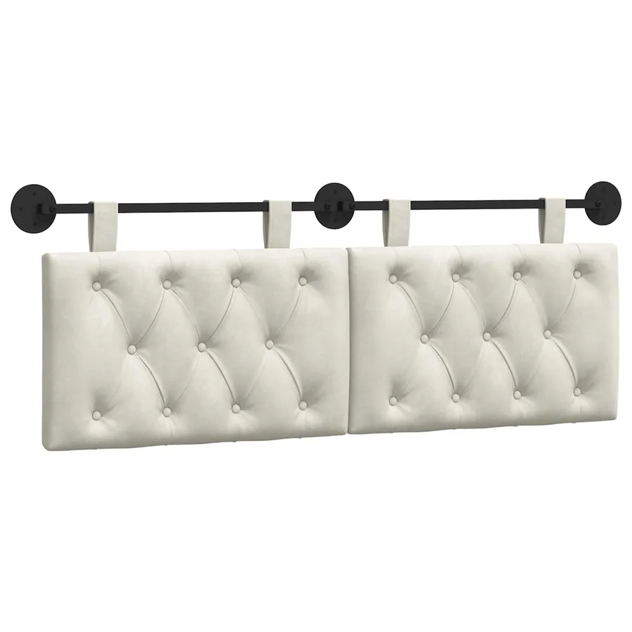 Tête de lit suspendue Avec lumière LED Crème Velours - 2