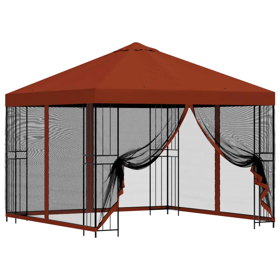 Abri de jardin avec parois 3 x 3 m Terre cuite - 2