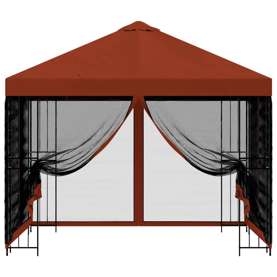 Abri de jardin avec parois 3 x 3 m Terre cuite - 5
