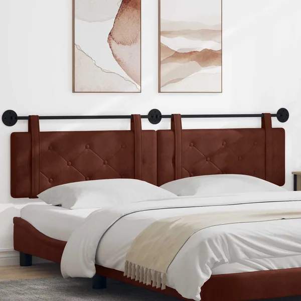 Tête de lit suspendue Brun Brillant PU antique