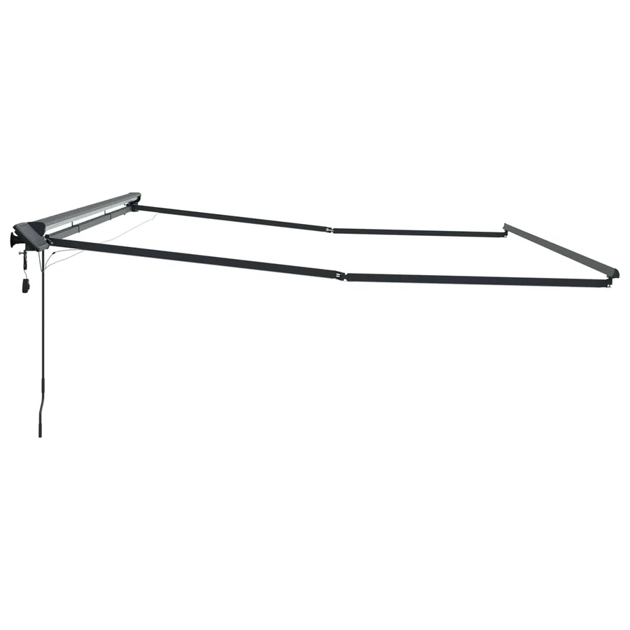 Cadre de store manuel avec LEDs Anthracite 4 x 2 m Aluminium - 6