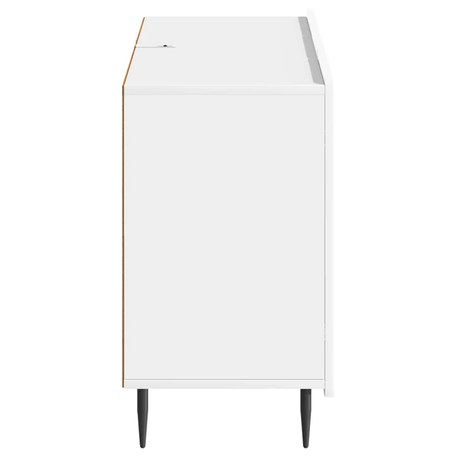 Buffet Blanc brillant 89 x 34,5 x 62 cm Bois d'ingénierie - 7