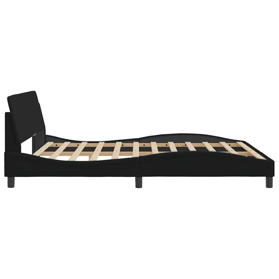 Cadre de lit Dover noir 180x200 cm en tissu - 5